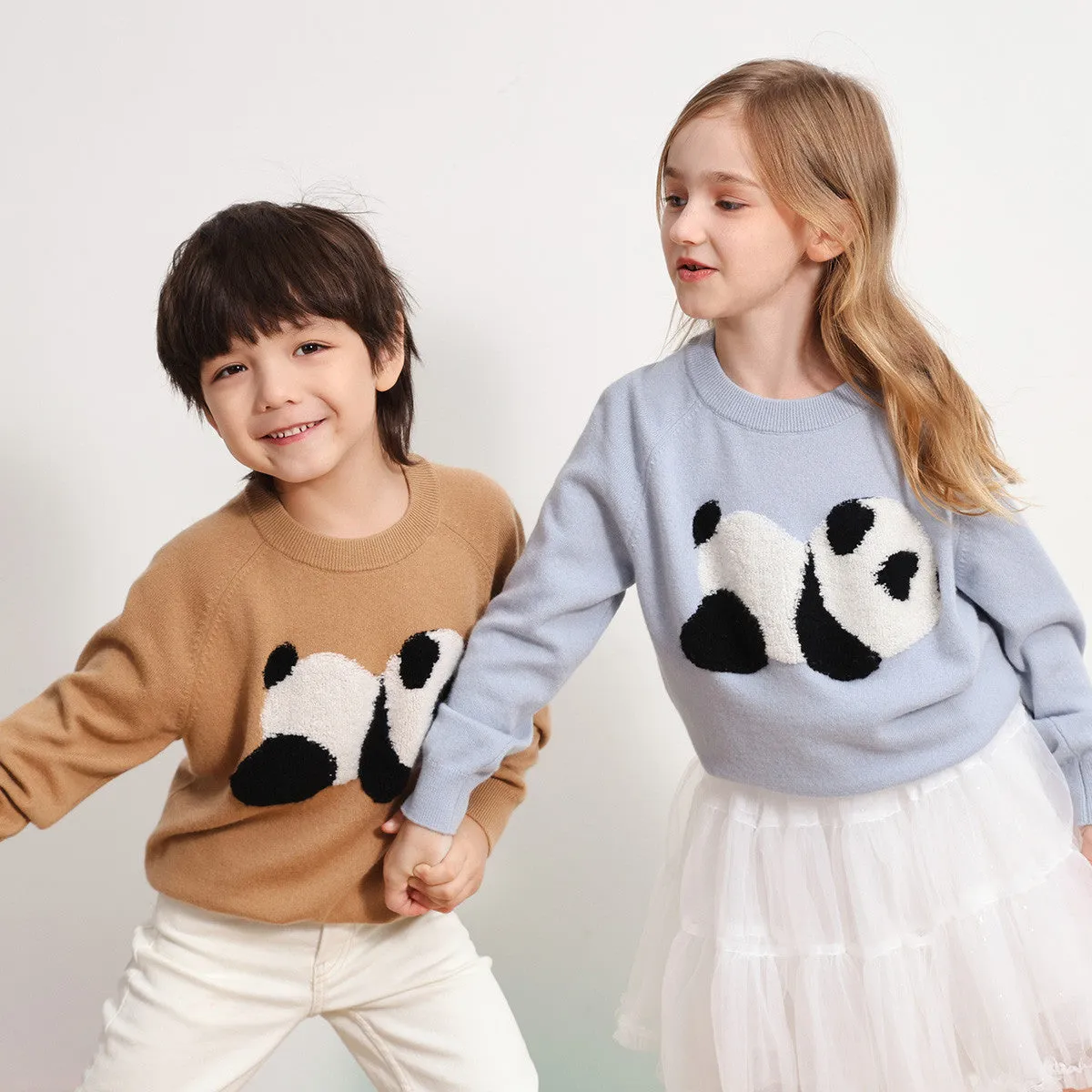 100% Wool Kids Round Neck Intarsia Sweater