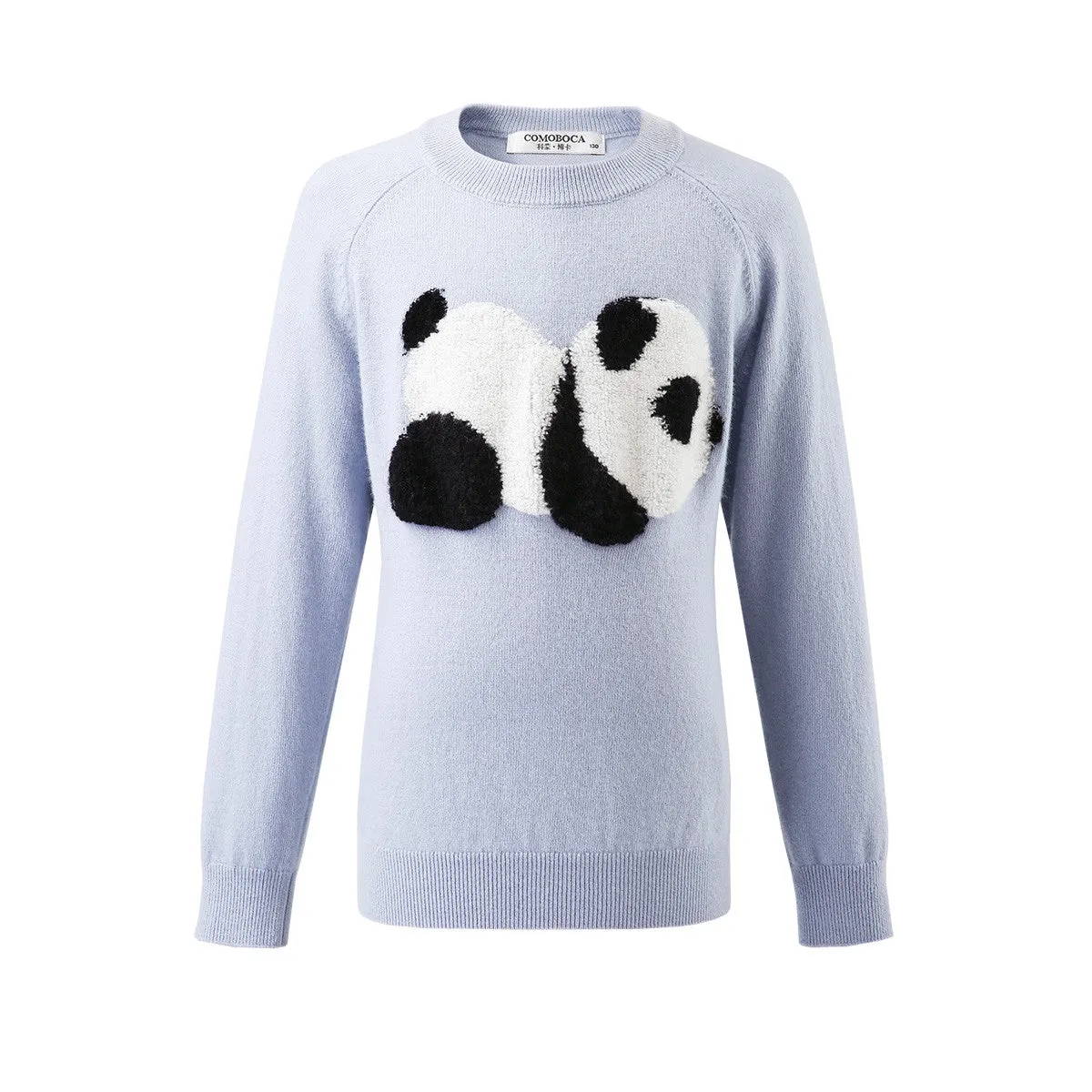 100% Wool Kids Round Neck Intarsia Sweater