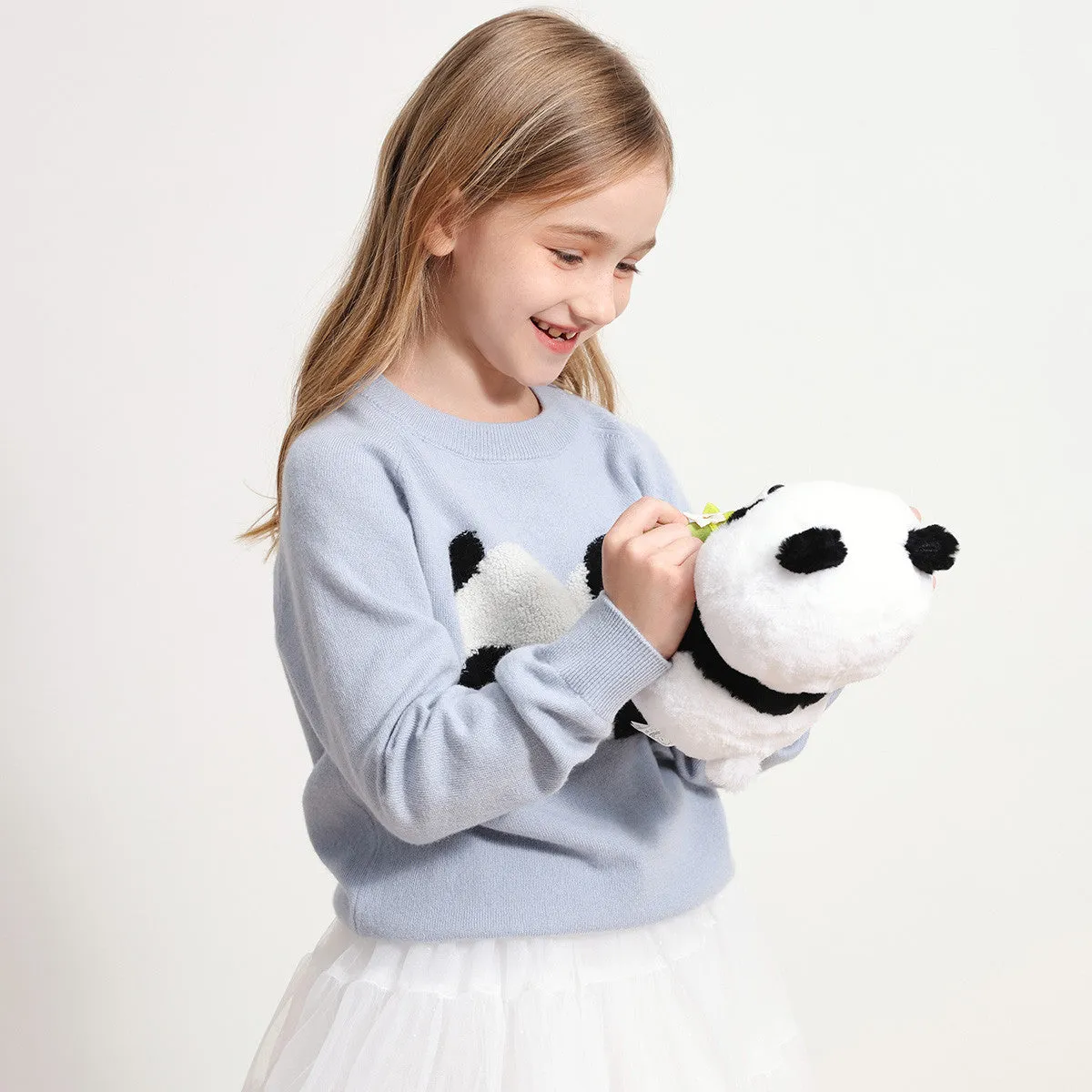 100% Wool Kids Round Neck Intarsia Sweater