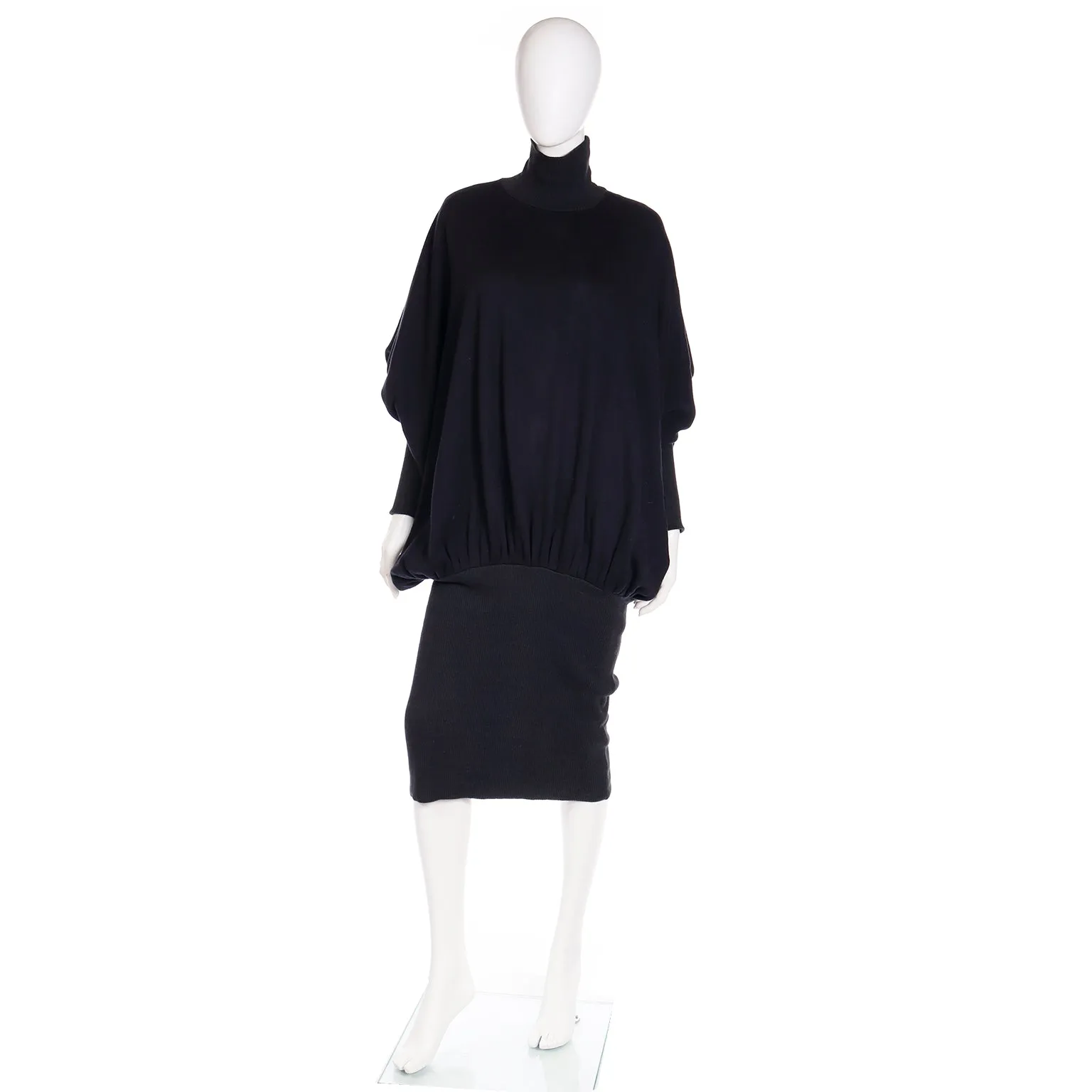 1985 Vintage Norma Kamali Sweatshirt Dress Cocoon Style