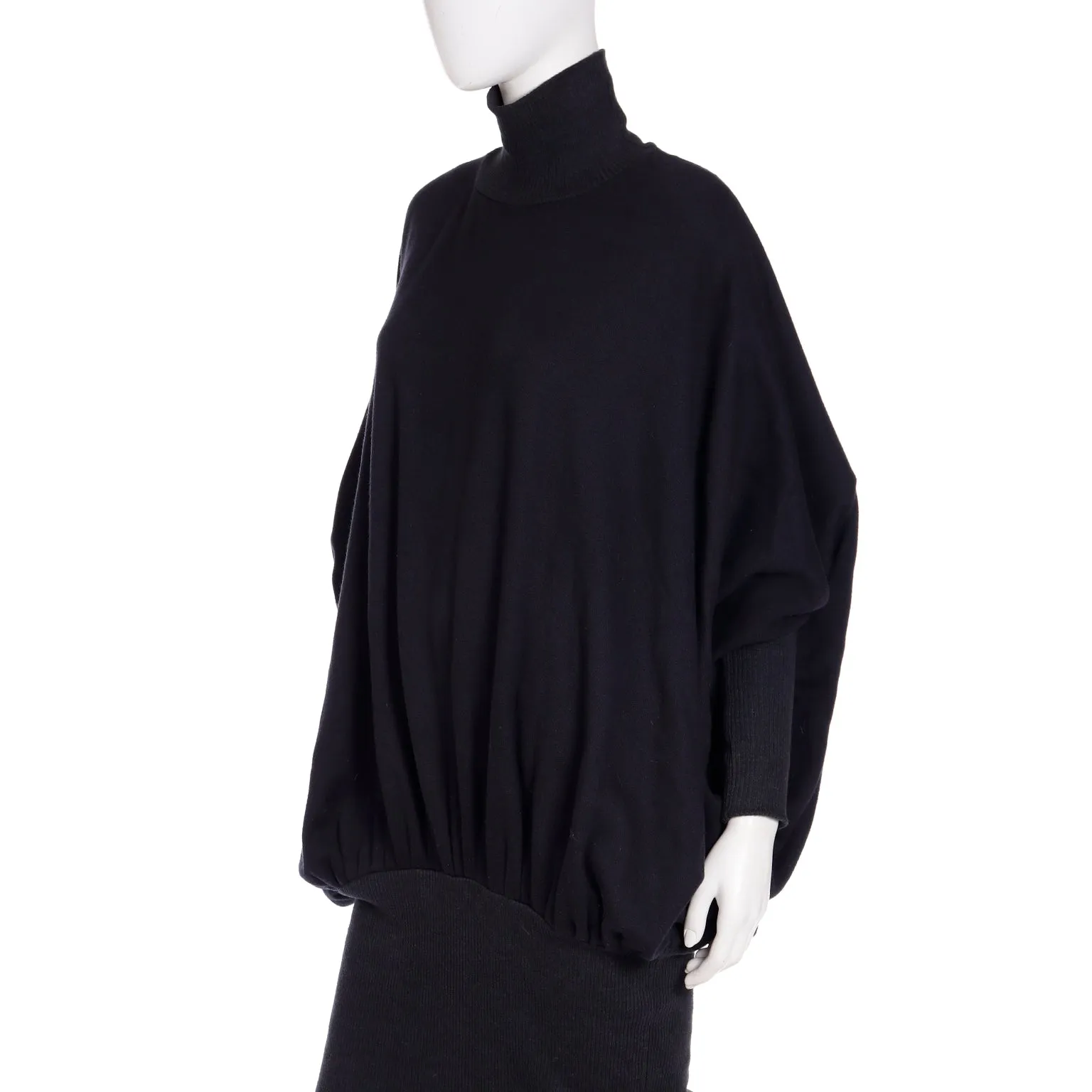 1985 Vintage Norma Kamali Sweatshirt Dress Cocoon Style