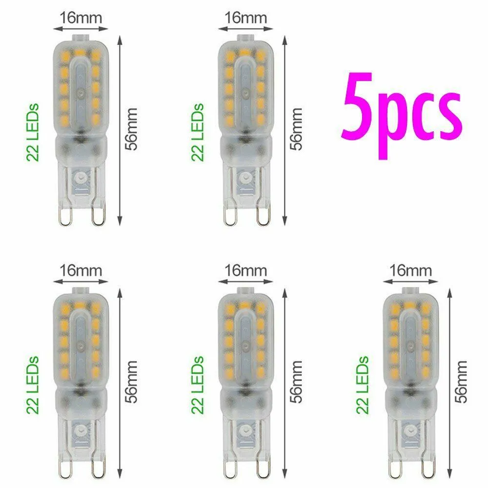 5x G9 LED Halogen Bulbs