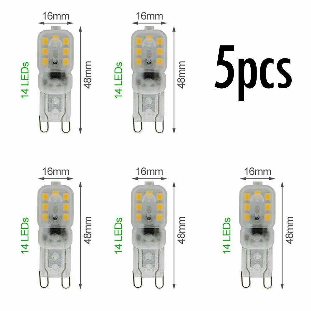 5x G9 LED Halogen Bulbs