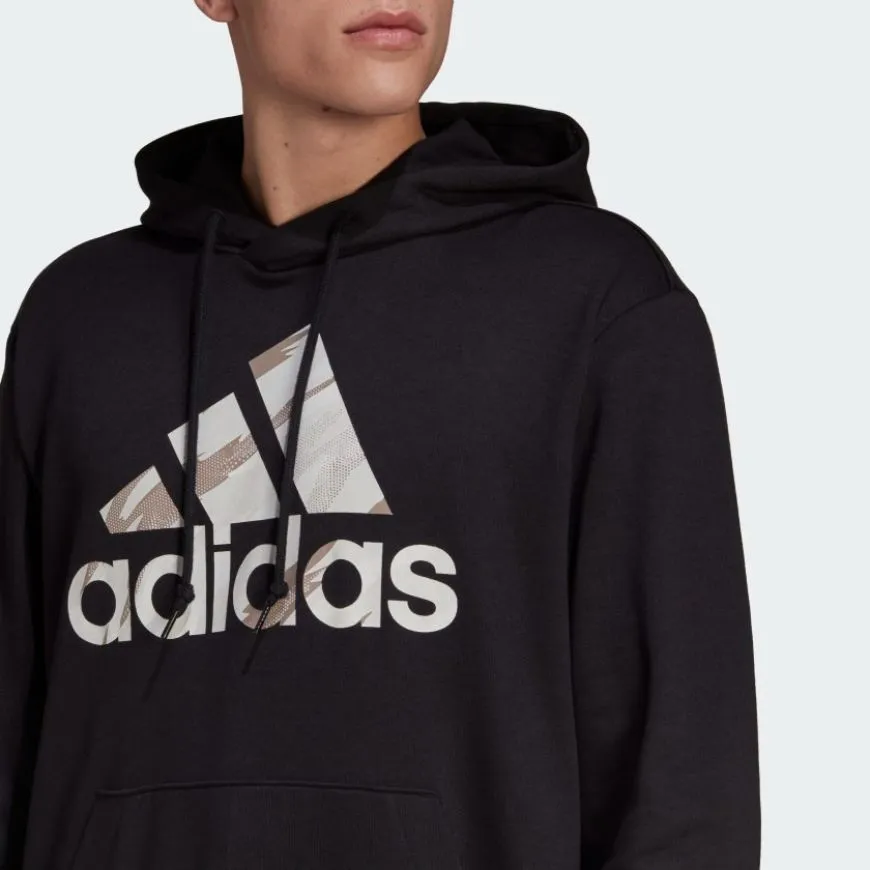 Adidas Essentials French Terry Camo-Print Men Lifestyle Sweatshirt Black