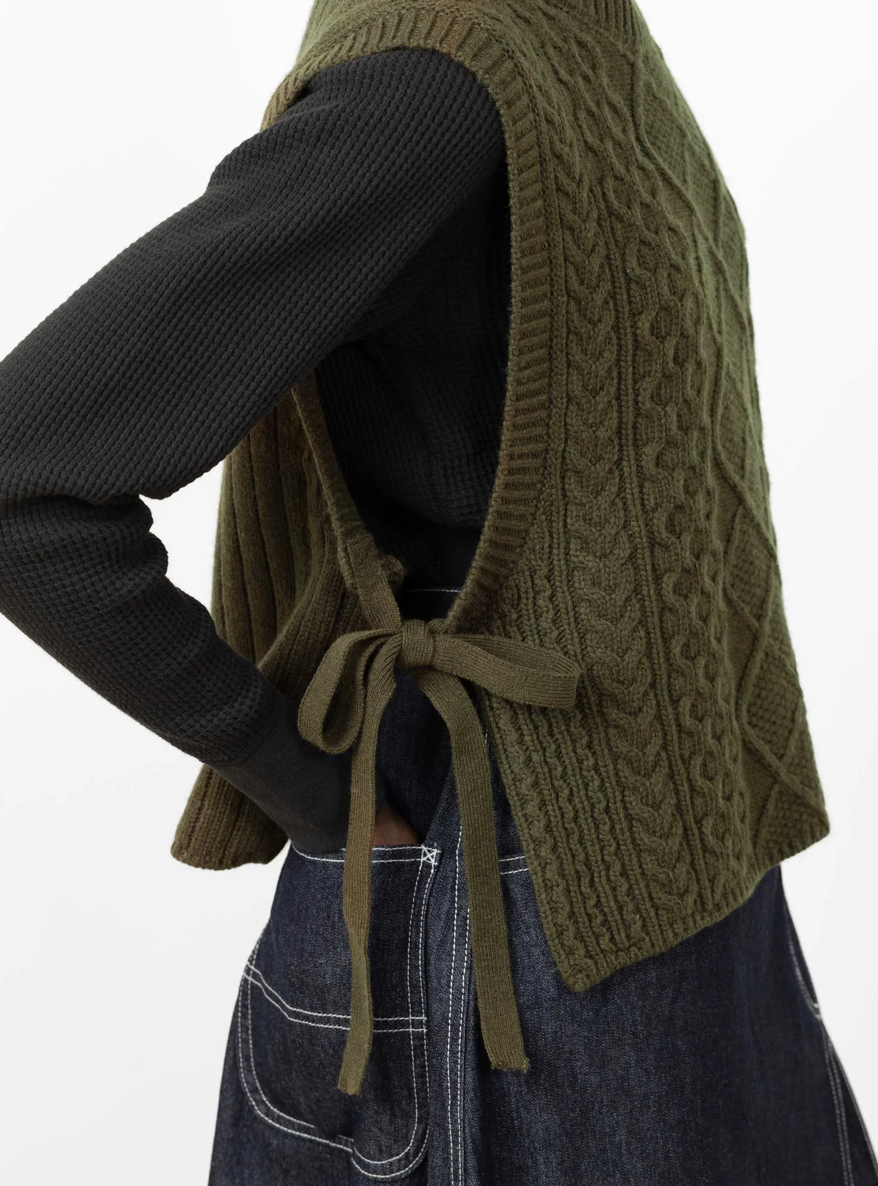 Alan Knit Vest Olive