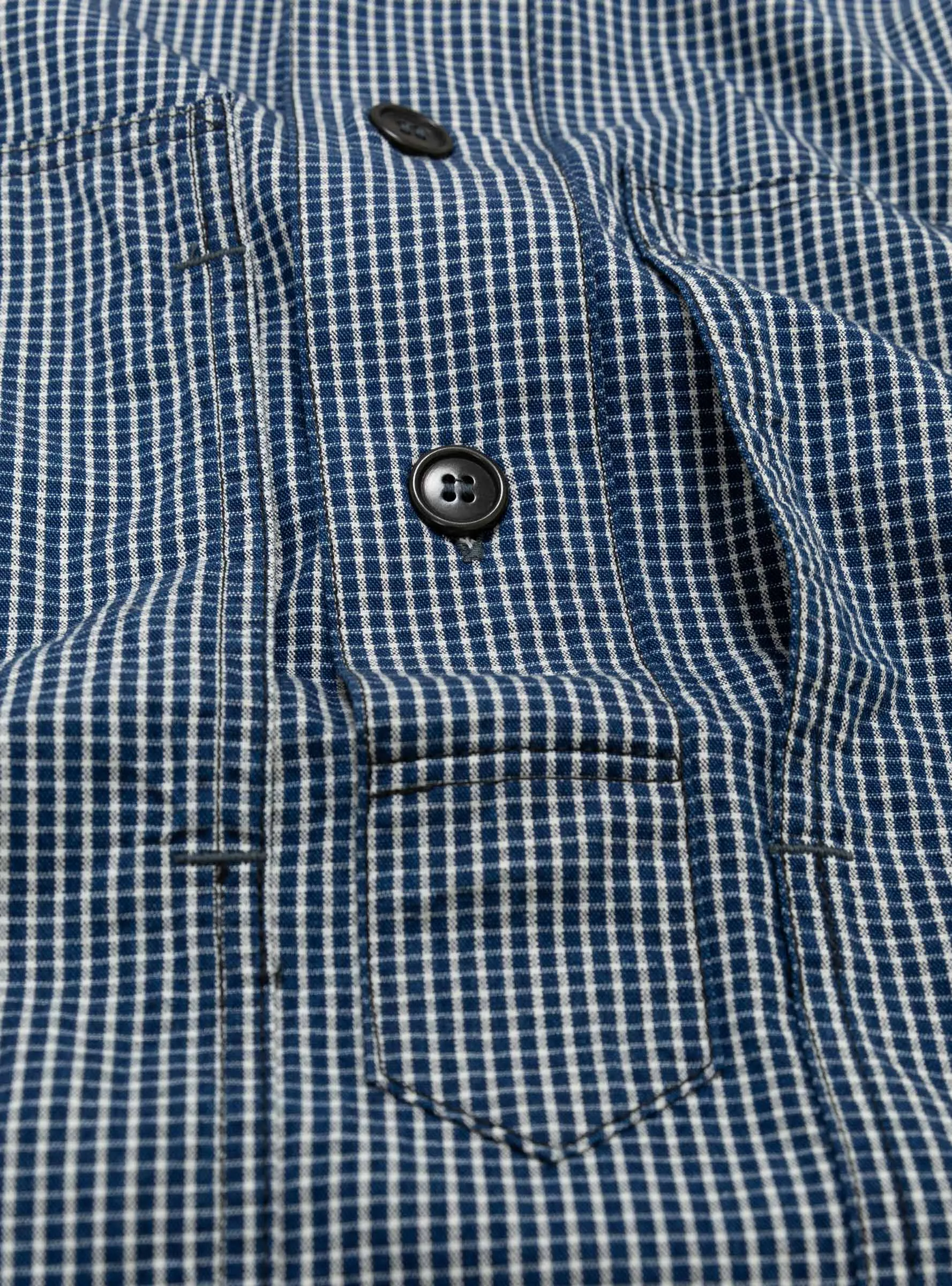 ARMY Shirt Cotton Check Indigo