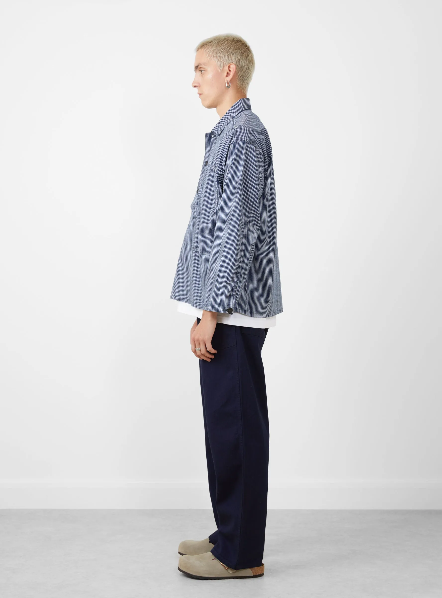 ARMY Shirt Cotton Check Indigo