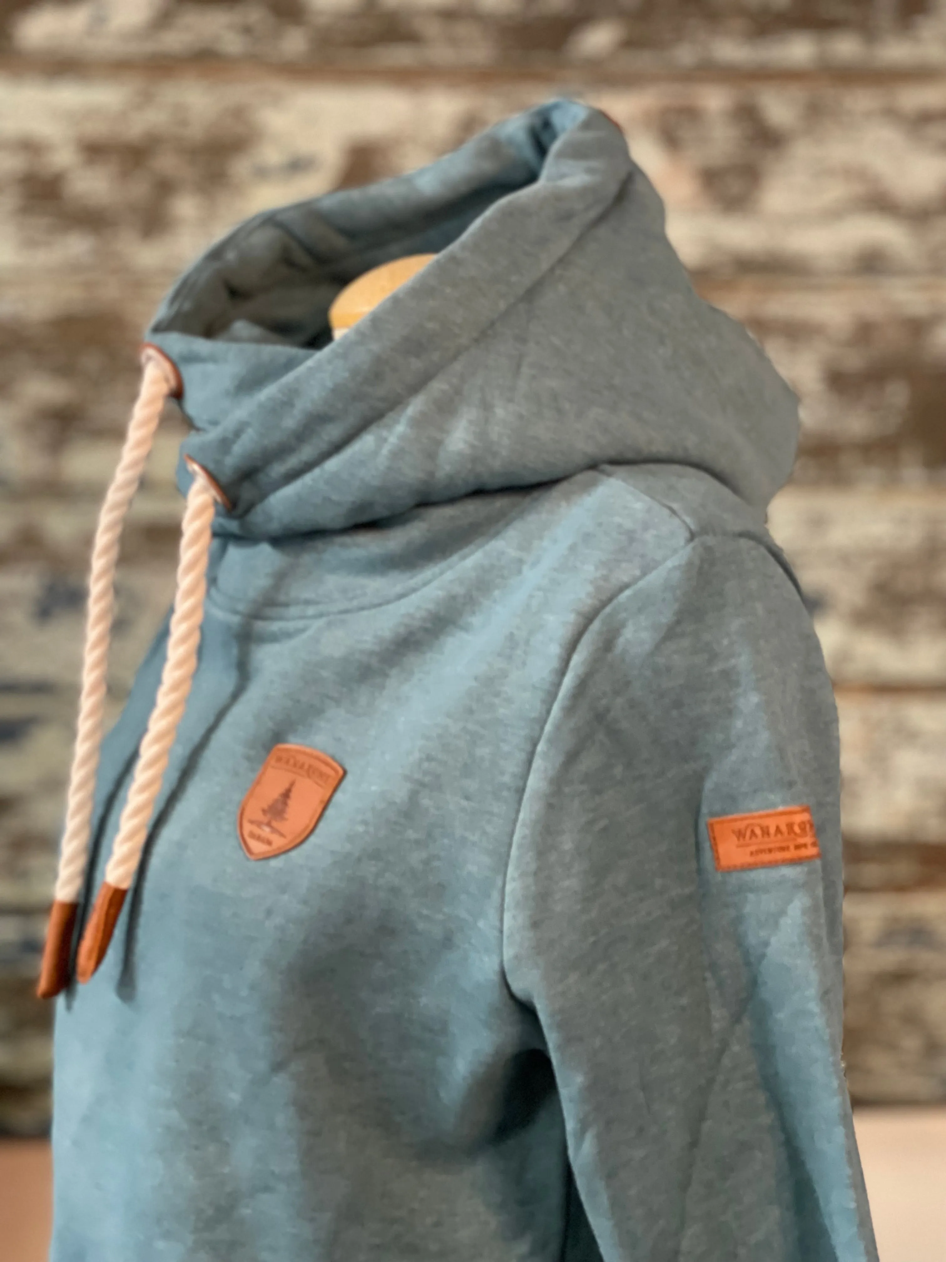 Athena Peacock Side Zip Hoodie