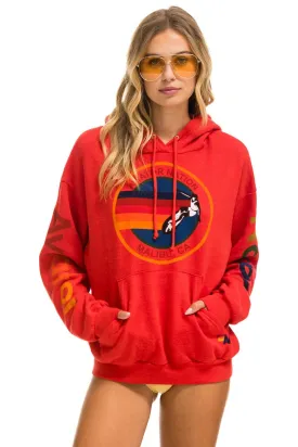 AVIATOR NATION MALIBU RELAXED PULLOVER HOODIE - RED