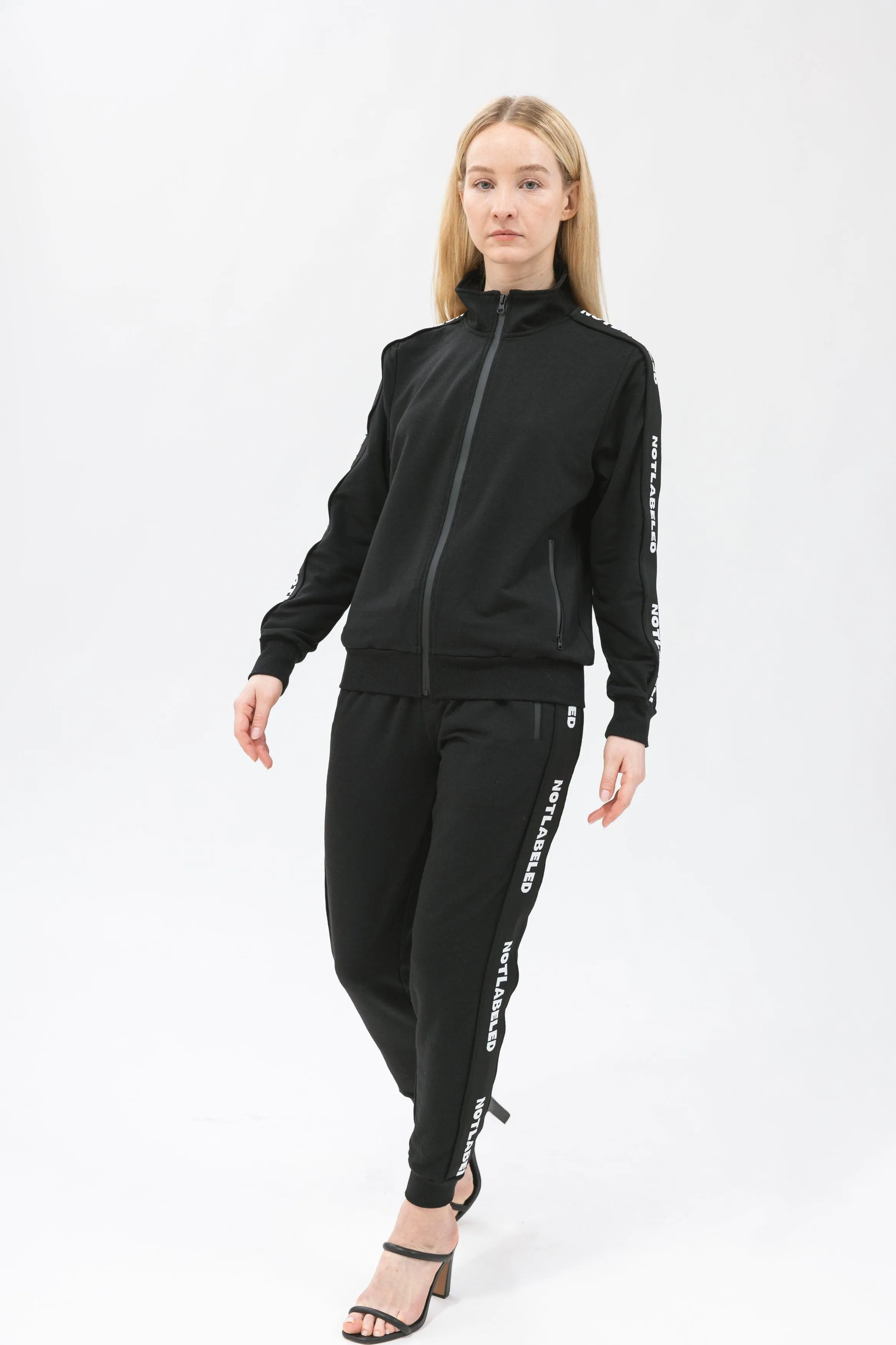 Bamboo Athleisure Stripe Zip-Up Sweatshirt