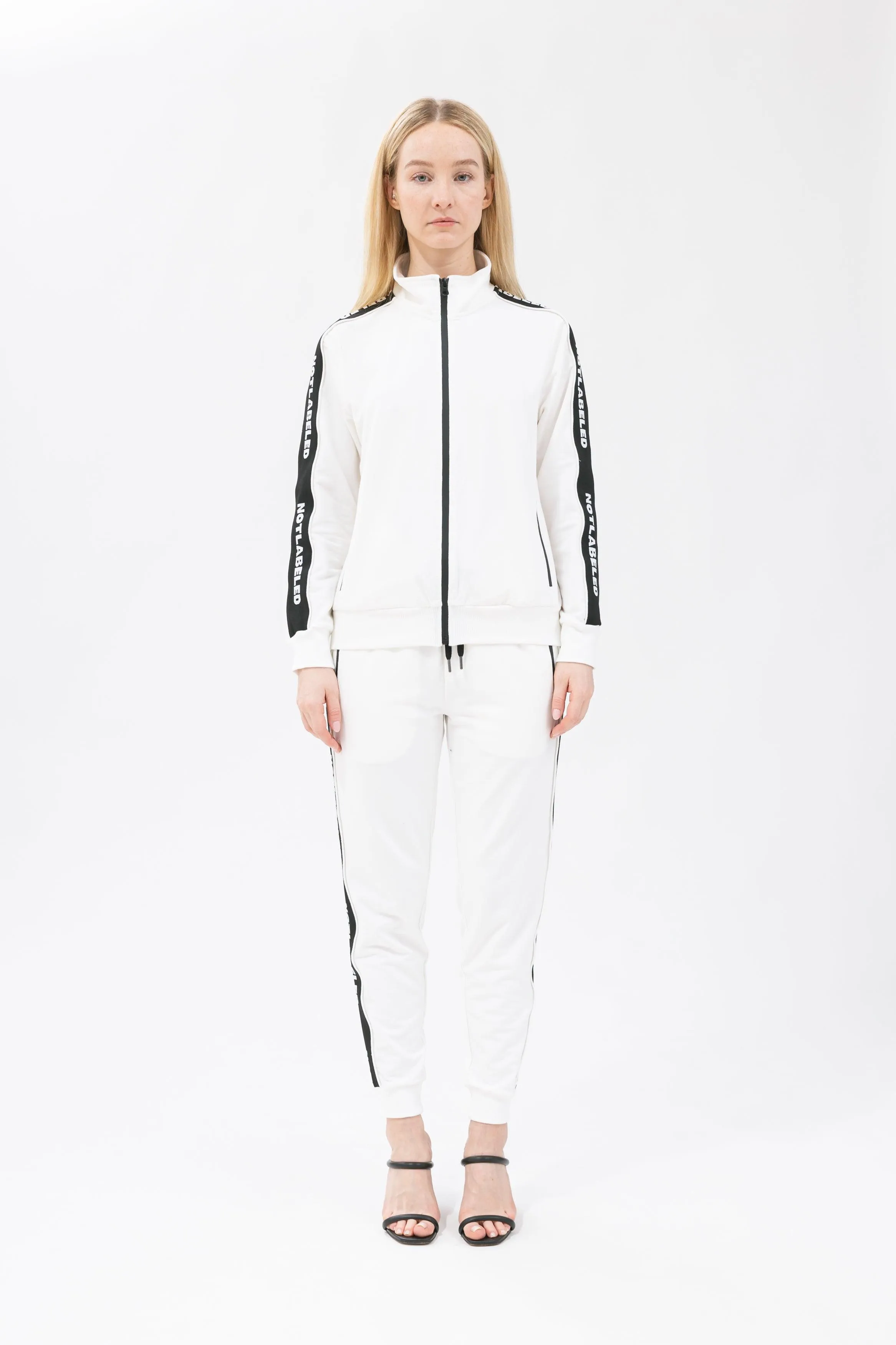 Bamboo Athleisure Stripe Zip-Up Sweatshirt