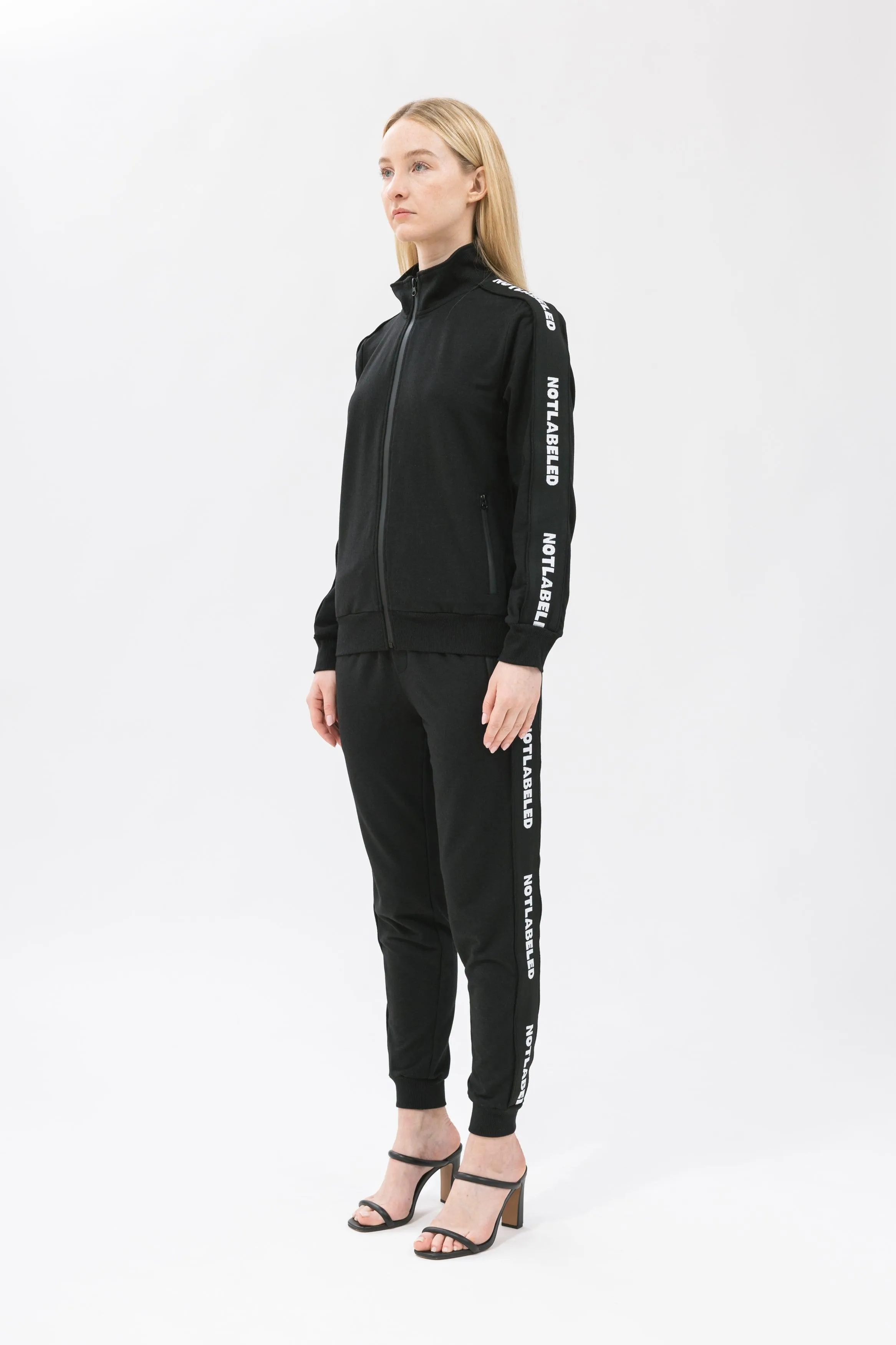 Bamboo Athleisure Stripe Zip-Up Sweatshirt