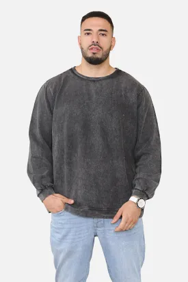 BASIC OVERSIZED EXTENDED NECK SWEATSHIRT For Men