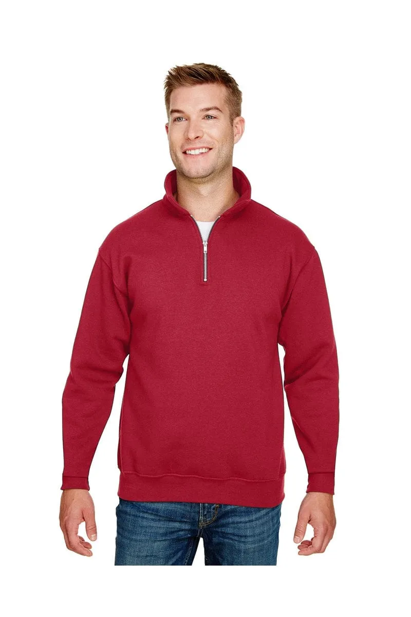 Bayside BA920: Unisex 9.5 oz., 80/20 Quarter-Zip Pullover Hooded Sweatshirt