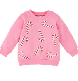 Candy Cane Sequin Sweatshirt