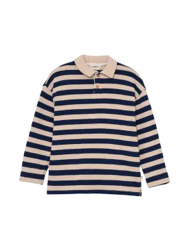 Collared Stripe Sweatshirt