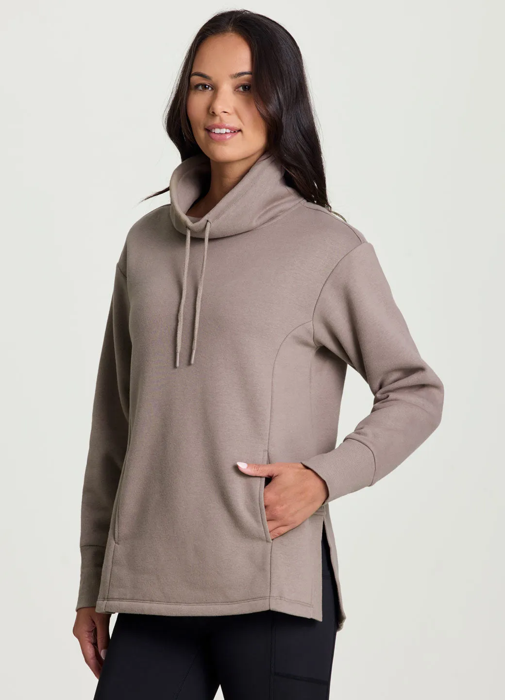 Downtown Fleece Cowl Neck Tunic