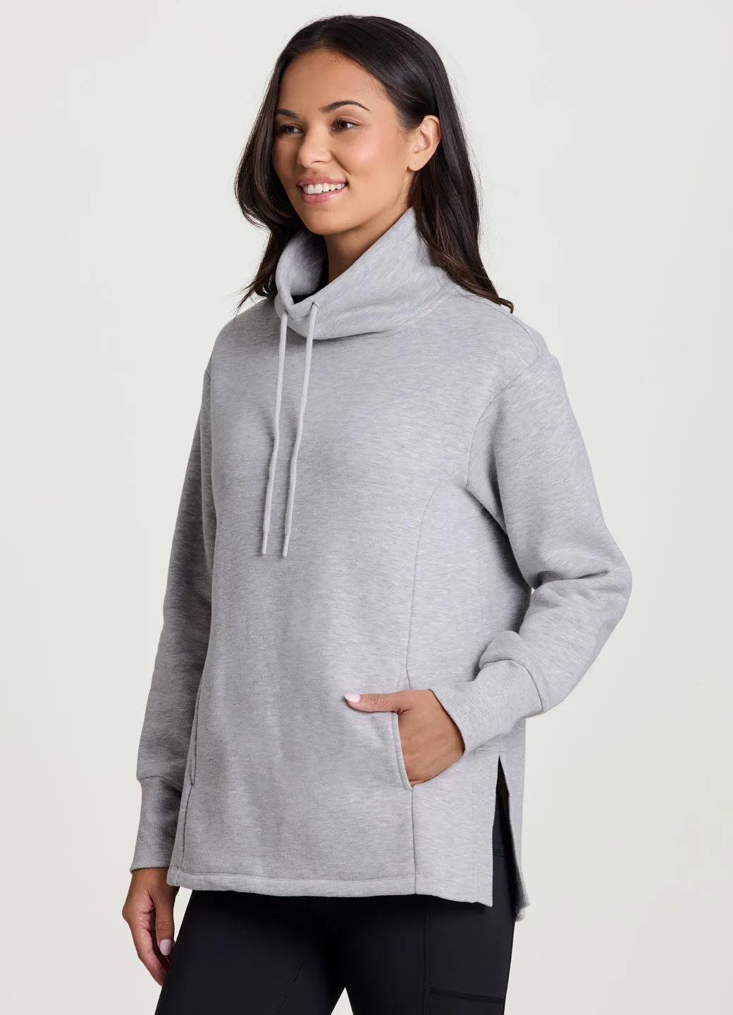 Downtown Fleece Cowl Neck Tunic