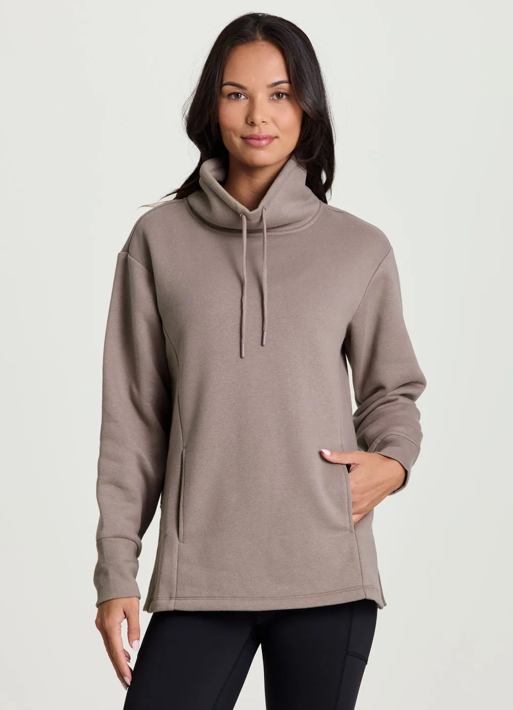 Downtown Fleece Cowl Neck Tunic