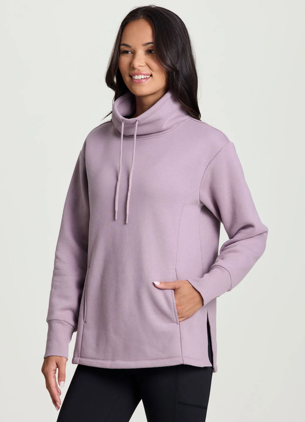 Downtown Fleece Cowl Neck Tunic