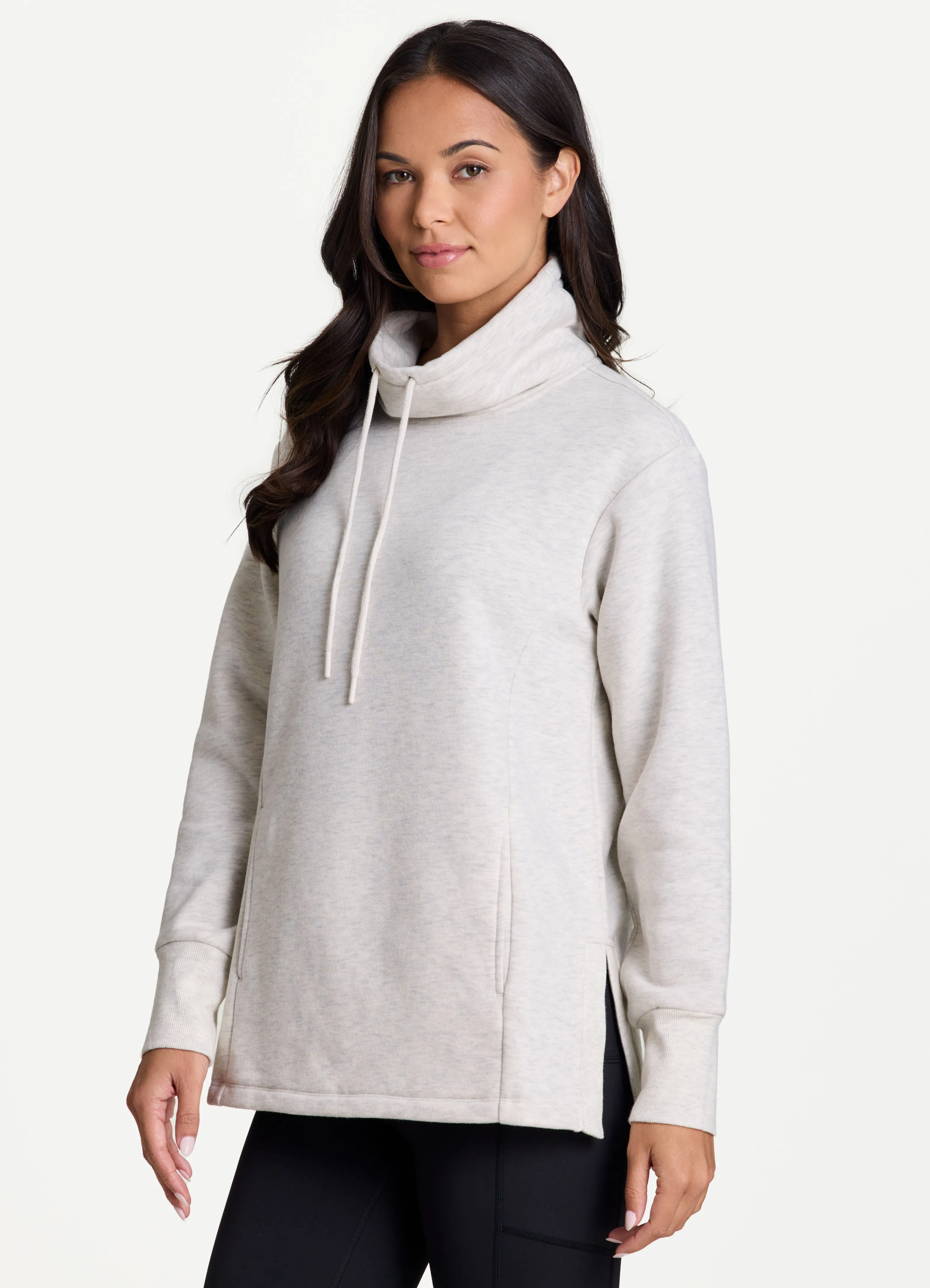 Downtown Fleece Cowl Neck Tunic