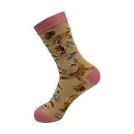 Eco Chic Eco-Friendly Socks Beige Woodland