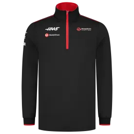 Haas Racing F1 2023 Team Fitted 1/4 Zip Sweater - Black