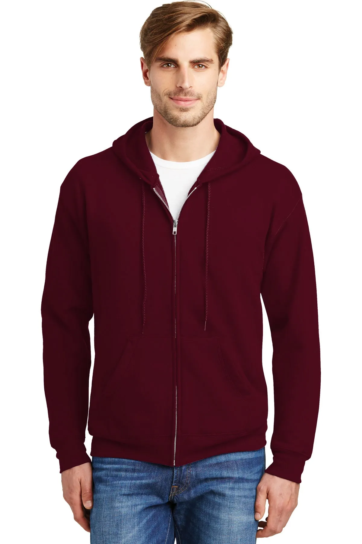 Hanes - EcoSmart Full-Zip Hooded Sweatshirt. P180