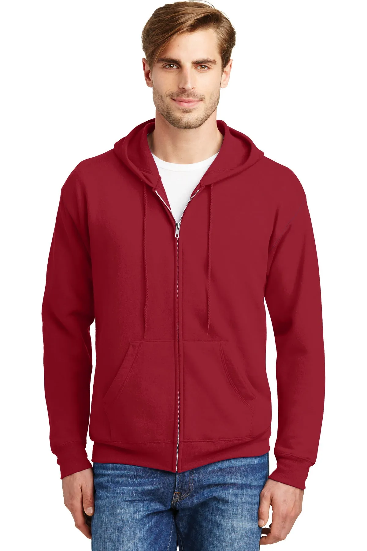 Hanes - EcoSmart Full-Zip Hooded Sweatshirt. P180