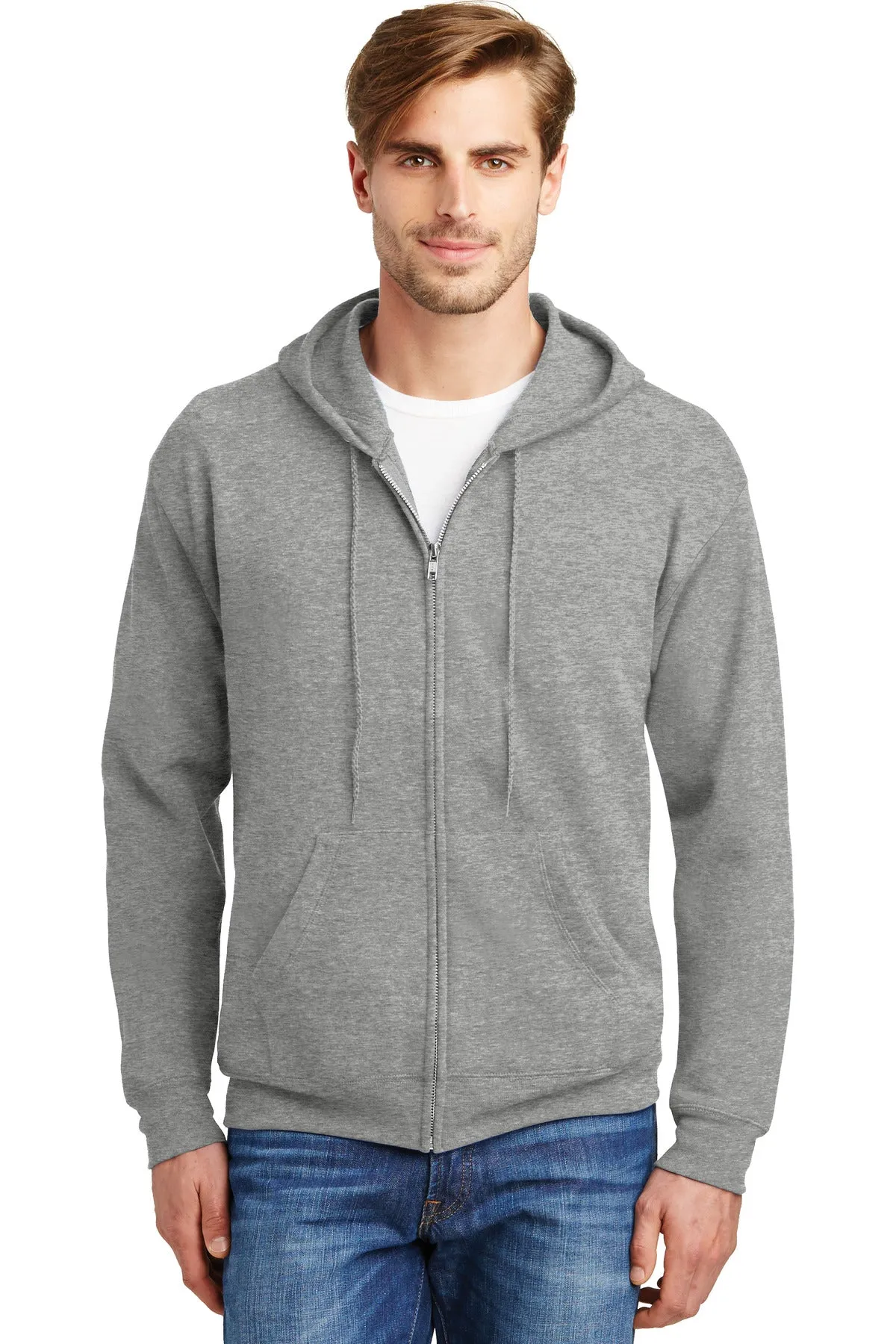 Hanes - EcoSmart Full-Zip Hooded Sweatshirt. P180