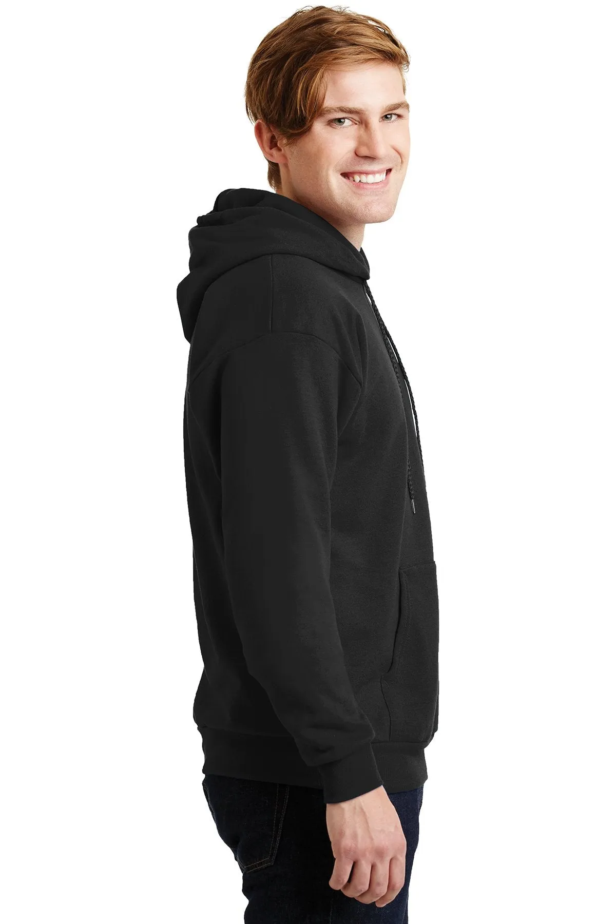 Hanes Ecosmart Pullover Hooded Sweatshirt P170 Black