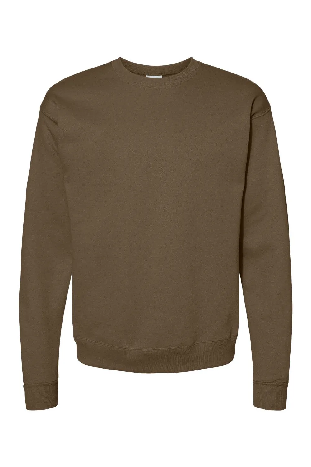 Hanes Mens EcoSmart Print Pro XP Pill Resistant Fleece Crewneck Sweatshirt - Army Brown