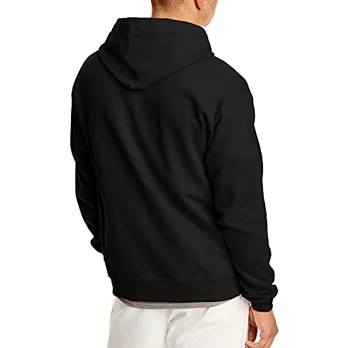 Hanes Men's Full-Zip Eco-Smart Hoodie, Black, X-Large