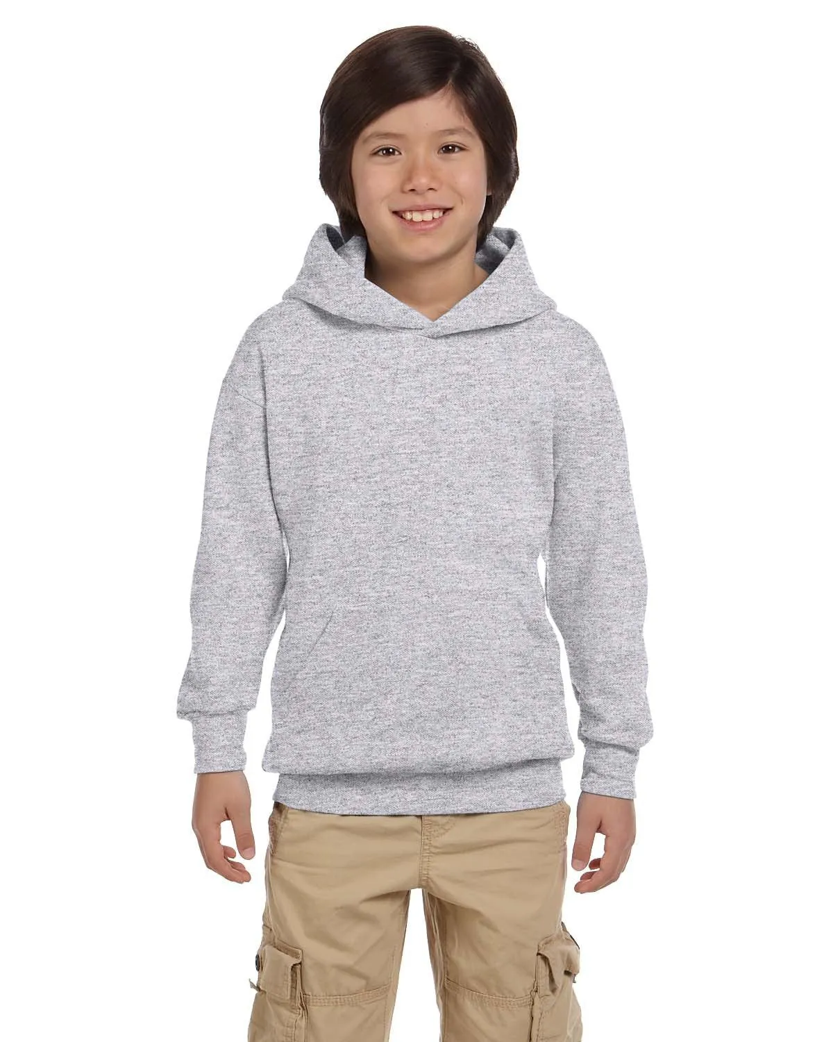 Hanes P473 Youth EcoSmart 50/50 Pullover Hooded Sweatshirt