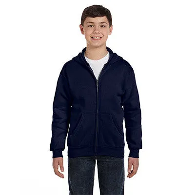 Hanes Youth ComfortBlend EcoSmart Full-Zip Hooded Sweatshirt