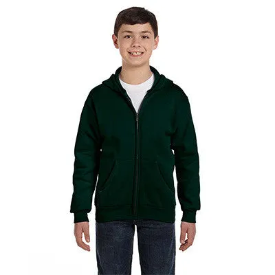 Hanes Youth ComfortBlend EcoSmart Full-Zip Hooded Sweatshirt