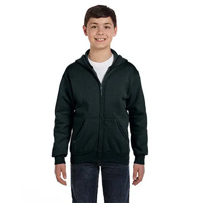 Hanes Youth ComfortBlend EcoSmart Full-Zip Hooded Sweatshirt