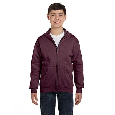 Hanes Youth ComfortBlend EcoSmart Full-Zip Hooded Sweatshirt