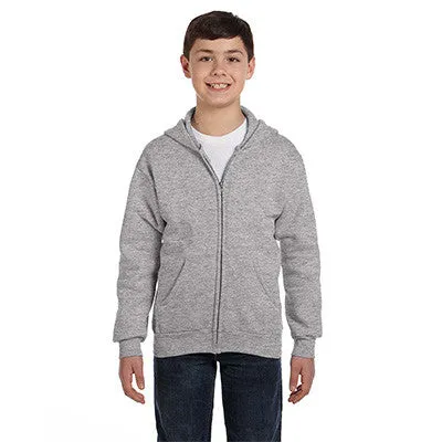 Hanes Youth ComfortBlend EcoSmart Full-Zip Hooded Sweatshirt