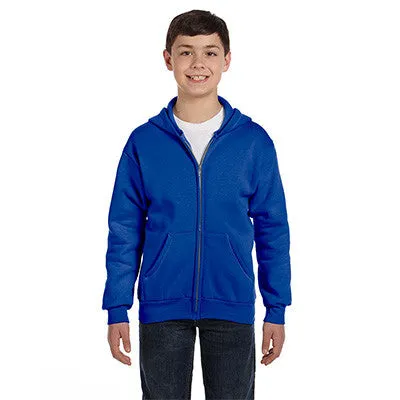 Hanes Youth ComfortBlend EcoSmart Full-Zip Hooded Sweatshirt