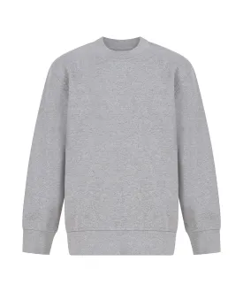 Heather Grey - Kids sustainable fashion curved hem sweatshirt