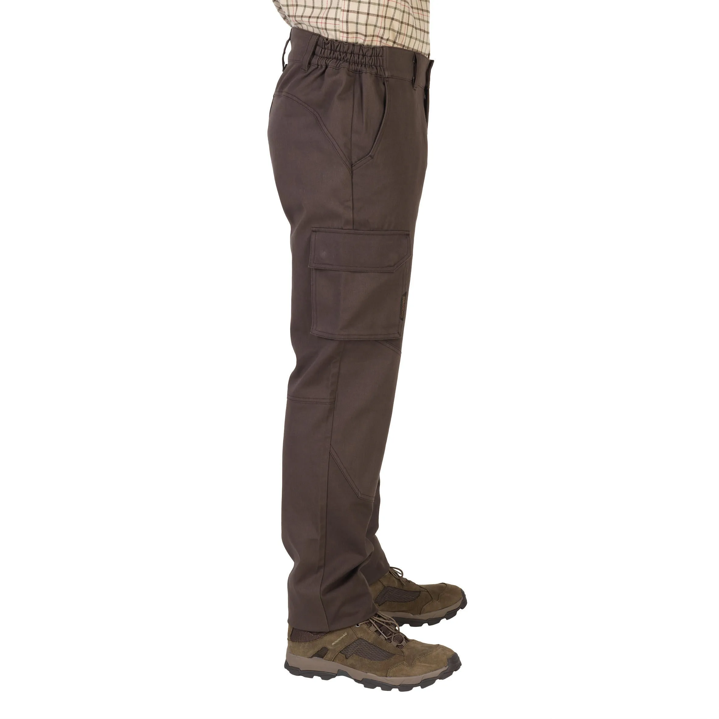 Hunting trousers 520 durable comfortable brown SOLOGNAC, coffee brown