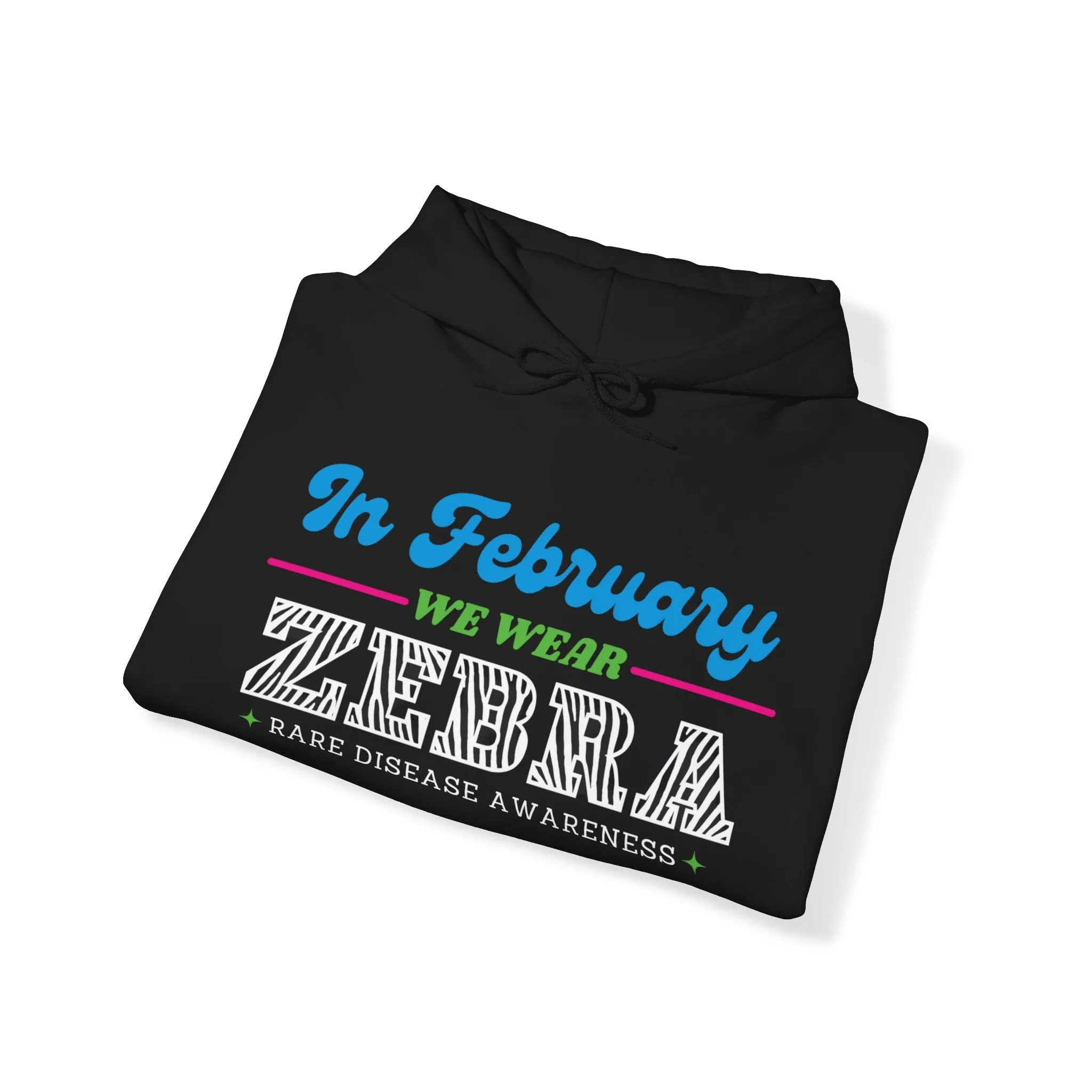 In February - we wear - ZEBRA Unisex Heavy Blend™ Hooded Sweatshirt