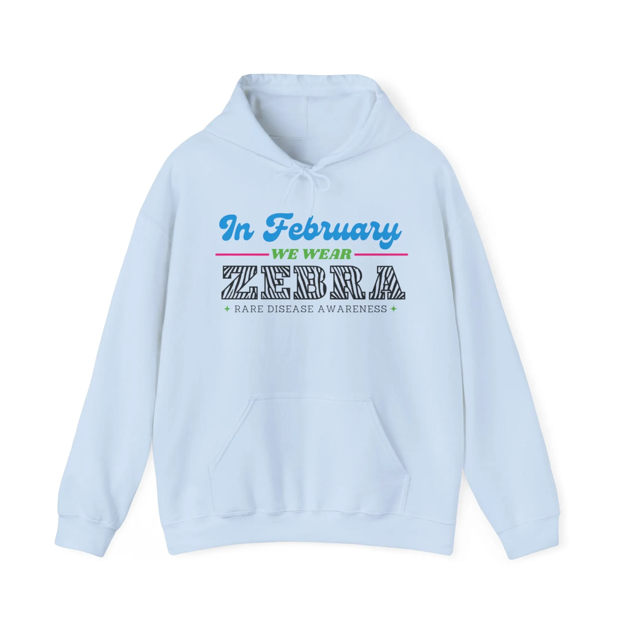 In February - we wear - ZEBRA Unisex Heavy Blend™ Hooded Sweatshirt