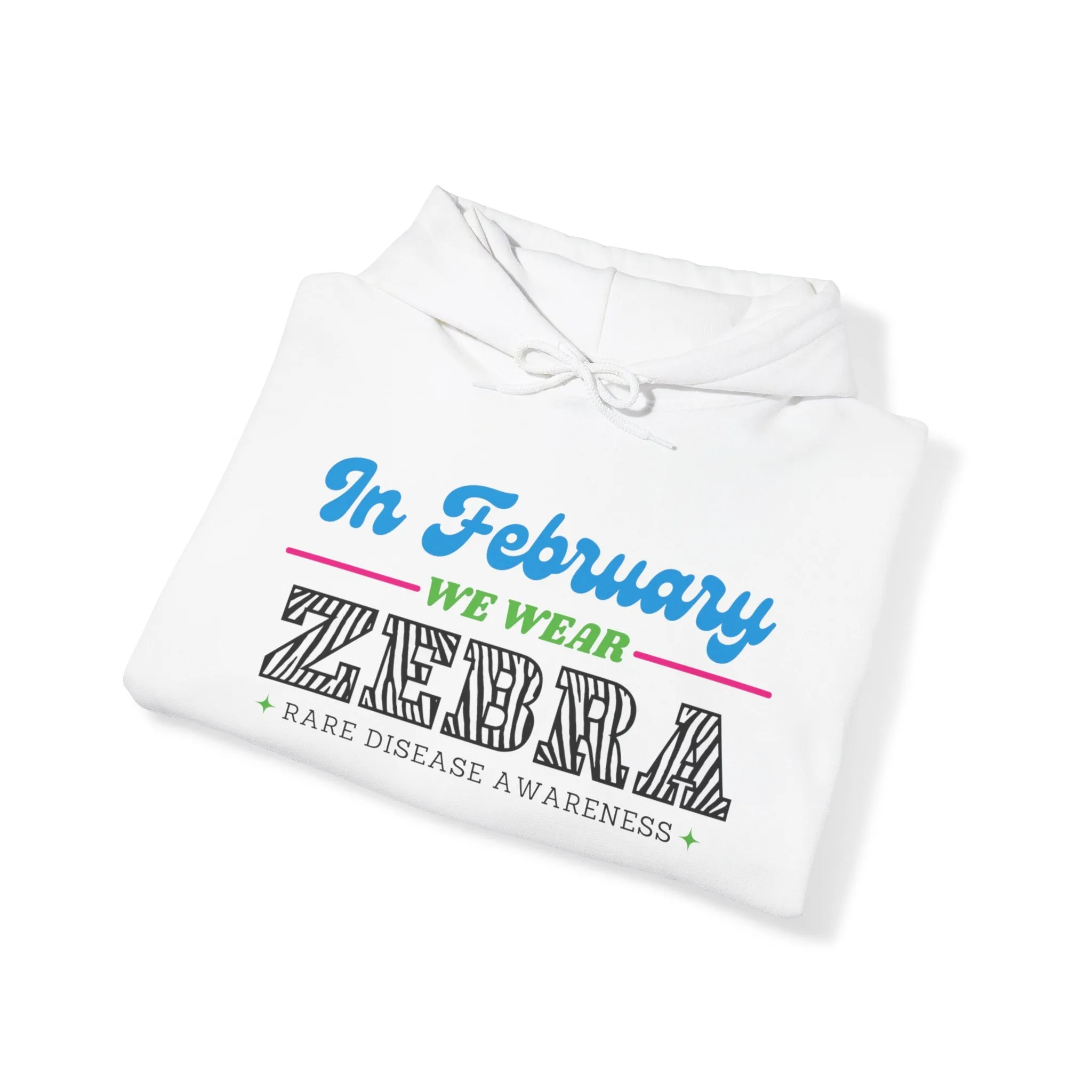 In February - we wear - ZEBRA Unisex Heavy Blend™ Hooded Sweatshirt