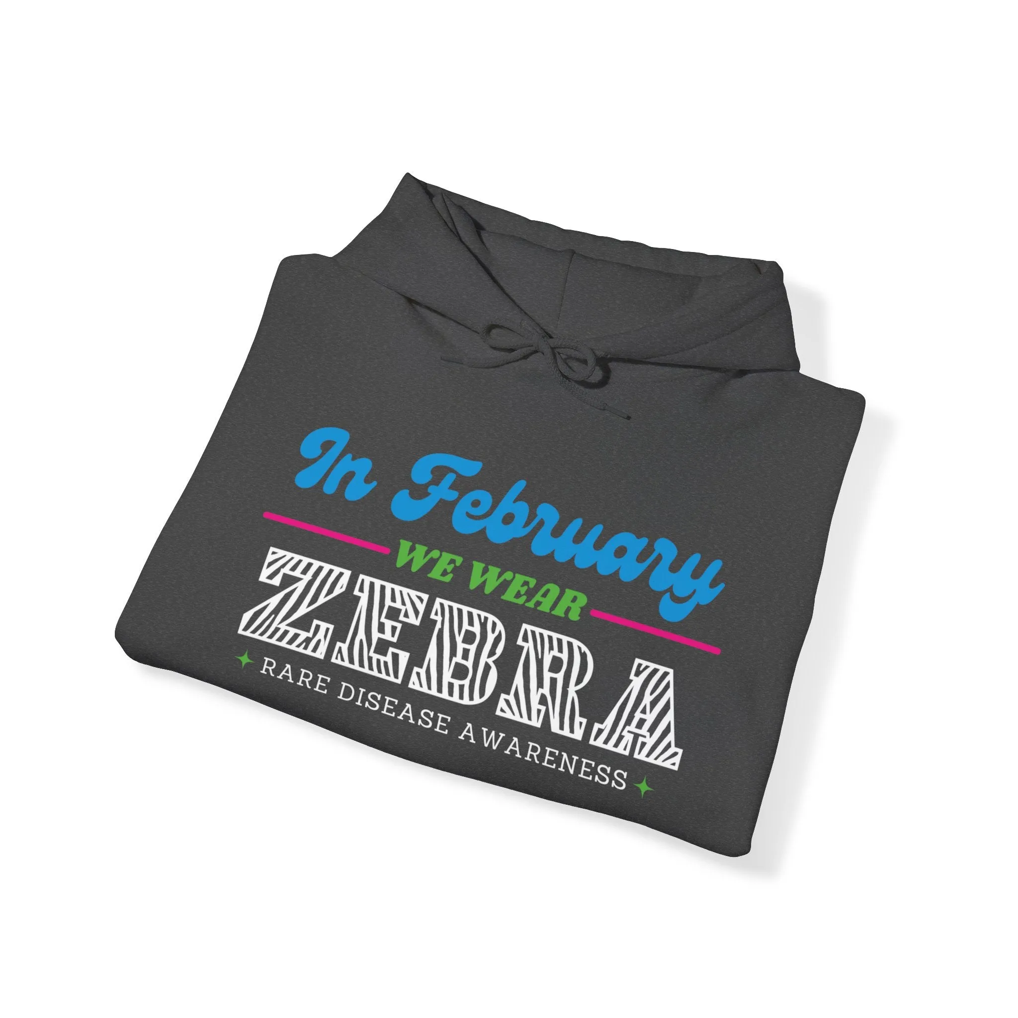 In February - we wear - ZEBRA Unisex Heavy Blend™ Hooded Sweatshirt