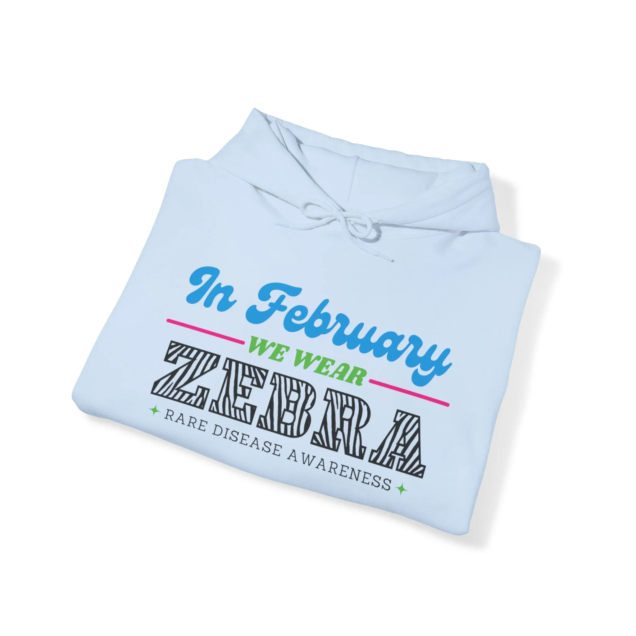 In February - we wear - ZEBRA Unisex Heavy Blend™ Hooded Sweatshirt