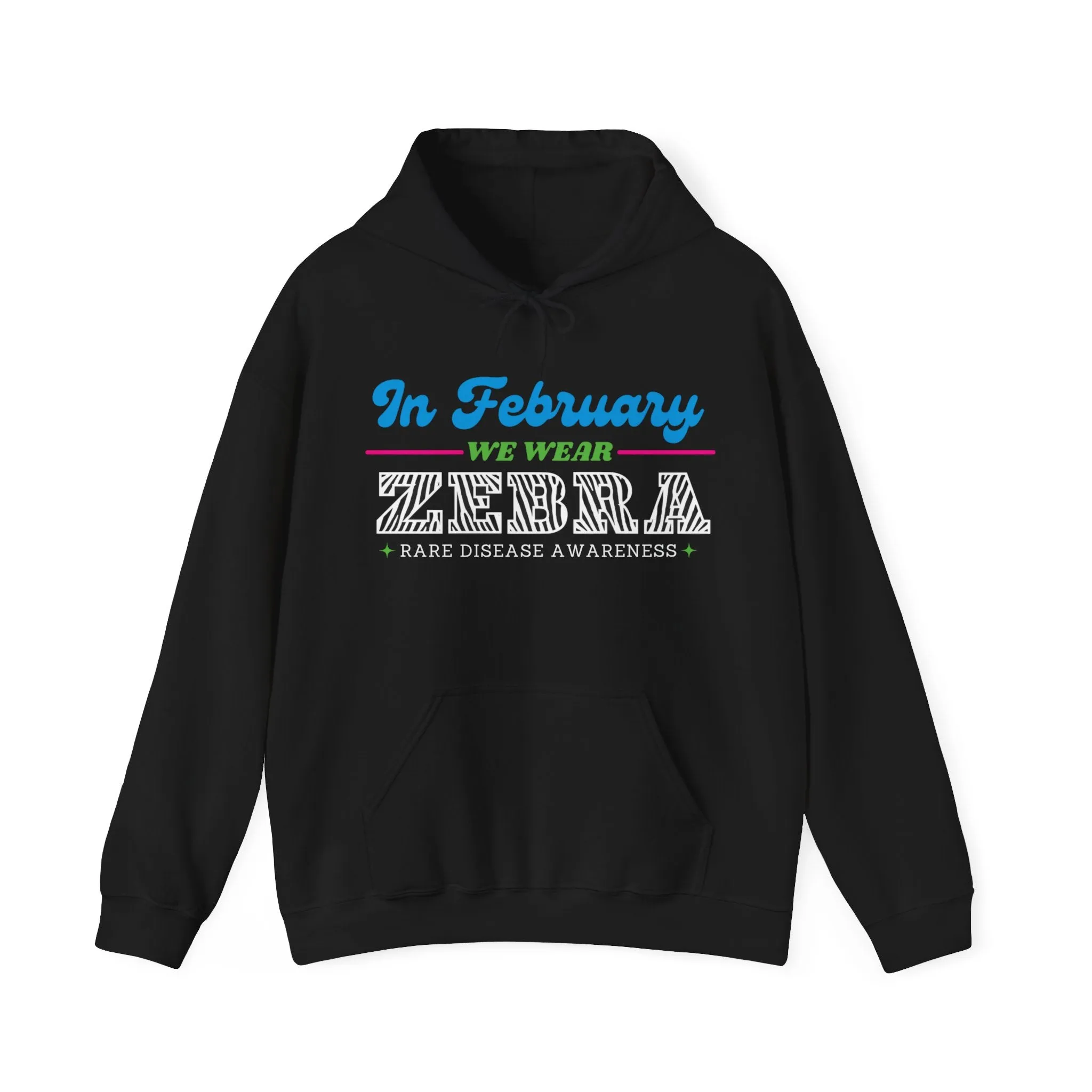 In February - we wear - ZEBRA Unisex Heavy Blend™ Hooded Sweatshirt