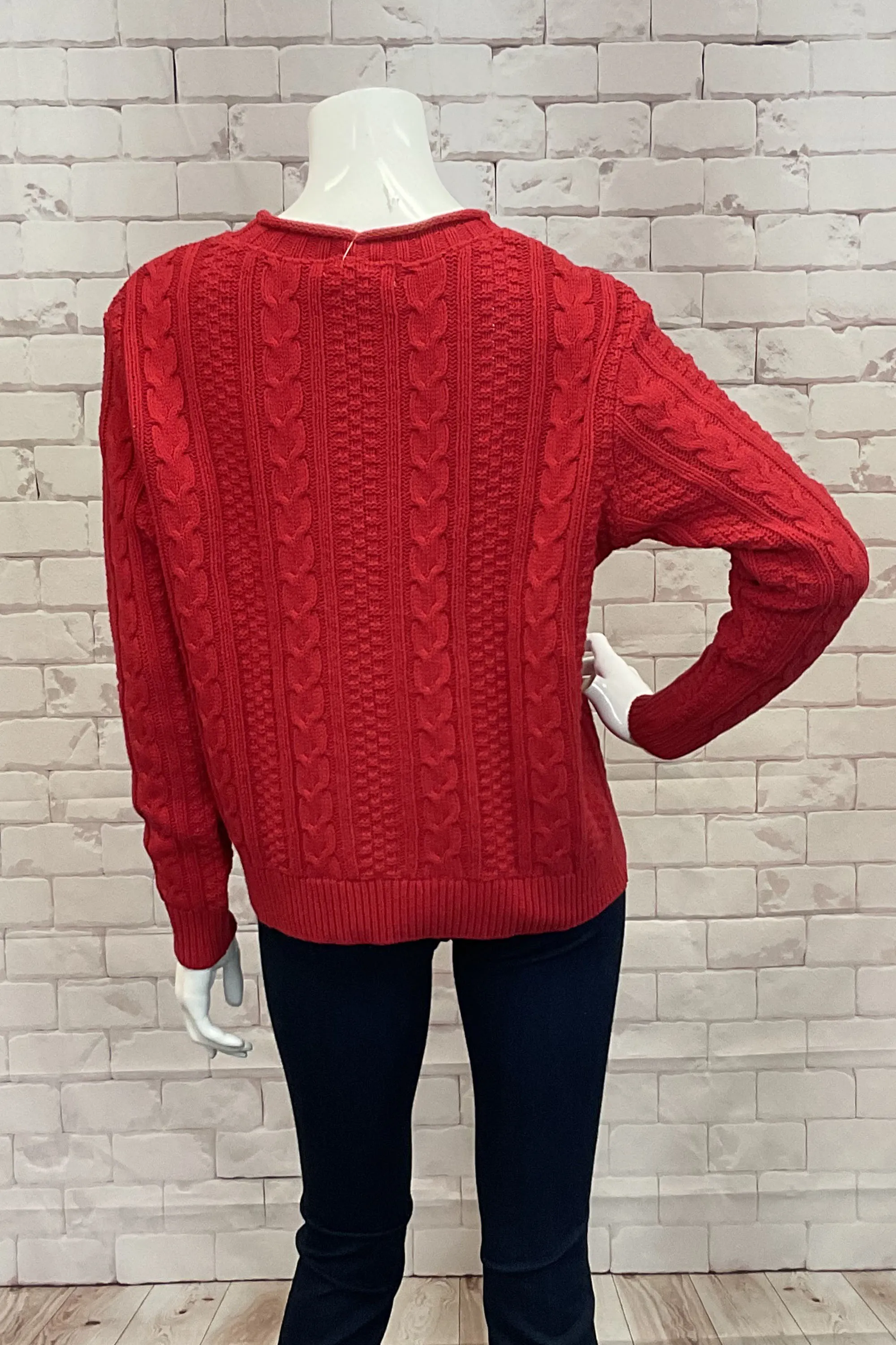 JENNIFER CABLE ROLL NECK SWEATER