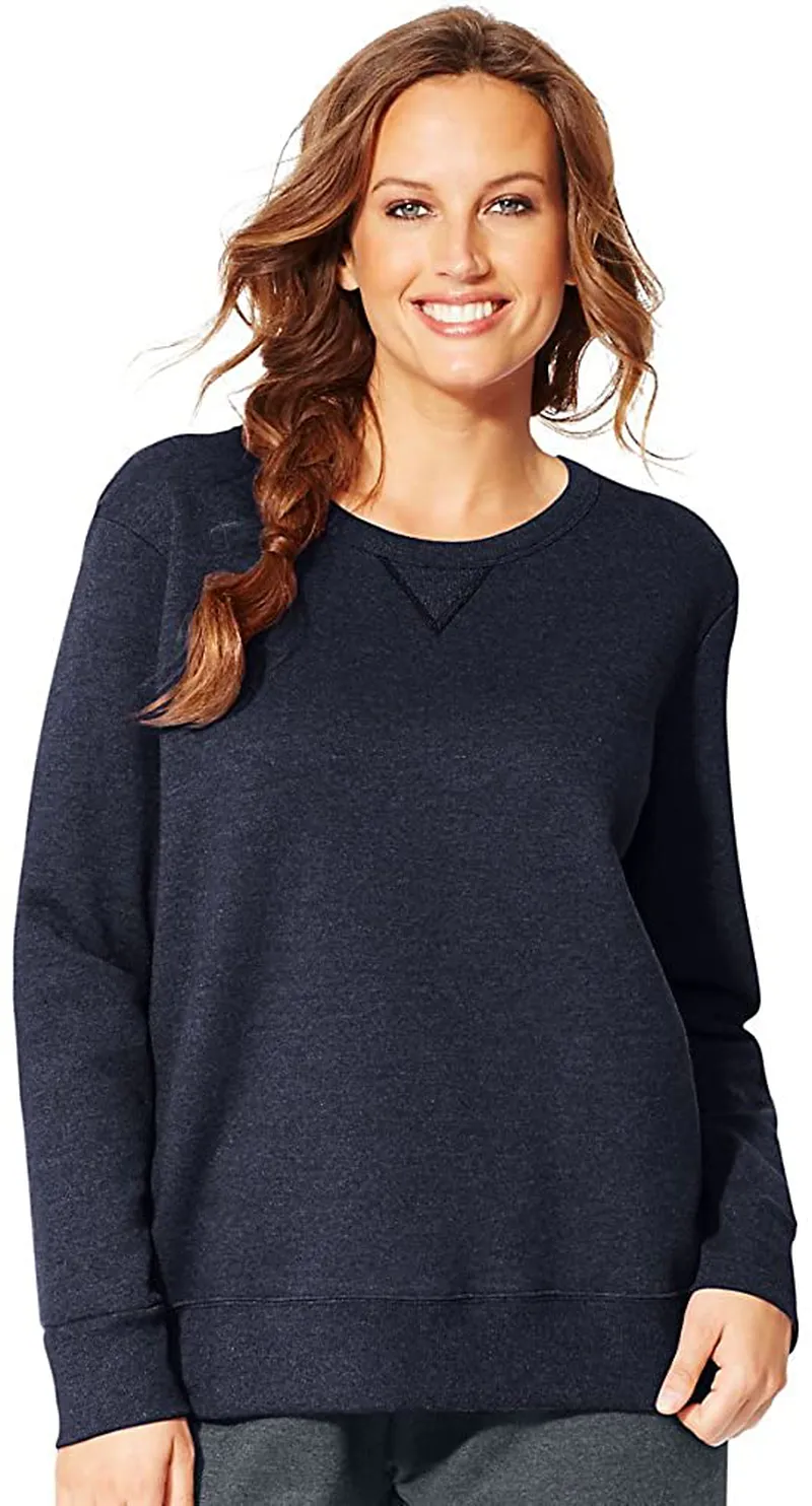 Just My Size Women's Plus-Size EcoSmart Sweatshirt with V-Notch